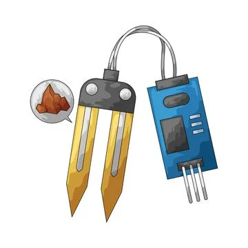 Soil sensor illustration Illustrazione stock