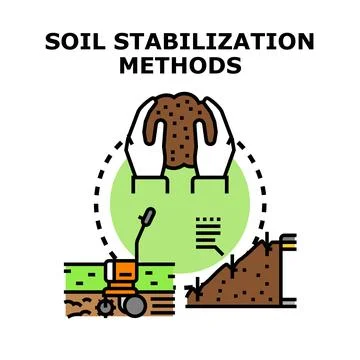 Soil stabilization methods for ground improvement processes 스톡 일러스트