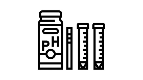 Soil test kit garden tool line icon animation Stock Footage 326135710