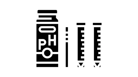 Soil test kit garden tool glyph icon animation Stock Footage 326157571
