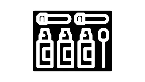 Soil test kit garden tool glyph icon animation Stock Footage 326745780