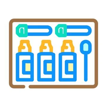 Soil test kit garden tool color icon vector illustration Illustrazione stock