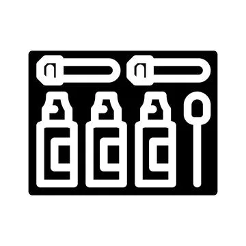 Soil test kit garden tool glyph icon vector illustration Stock Illustration