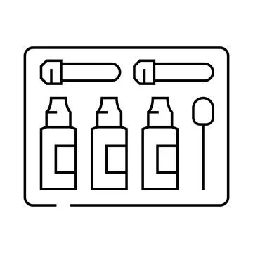 Soil test kit garden tool line icon vector illustration Stock Illustration
