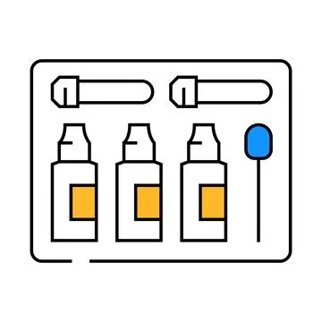 Soil test kit garden tool icon color illustration Illustrazione stock