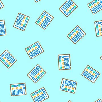 Soil test kit garden tool vector seamless pattern Illustrazione stock