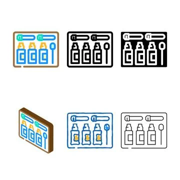 Soil test kit garden tool modern color icon vector 스톡 일러스트