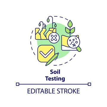 Soil testing concept icon Stockillustratie
