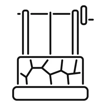 Soil testing equipment measuring ground crack resistance Illustrazione stock