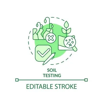 Soil testing green concept icon Stockillustratie