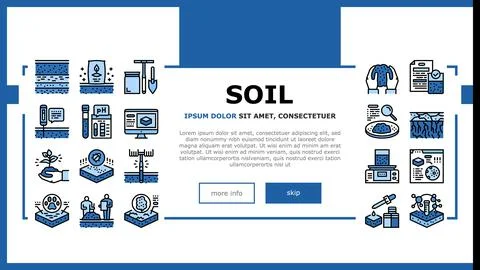 Soil Testing Nature Landing Header Vector Illustrazione stock