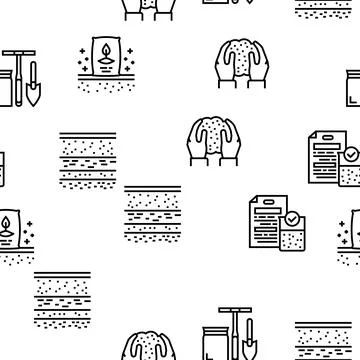 Soil Testing Nature Vector Seamless Pattern 스톡 일러스트