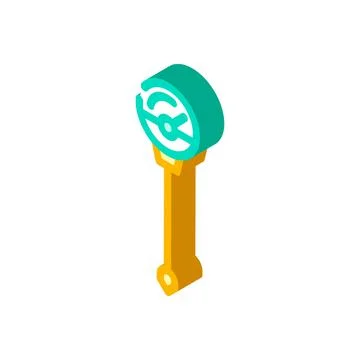 Soil thermometer compost isometric icon vector illustration Stock Illustration