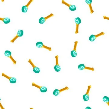 Soil thermometer compost isometric icon seamless pattern Stock Illustration