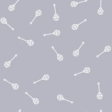 Soil thermometer compost line vector seamless pattern Stock Illustration