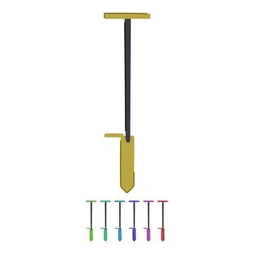 Soil tree planting shovel vector cartoon graphic Stock Illustration