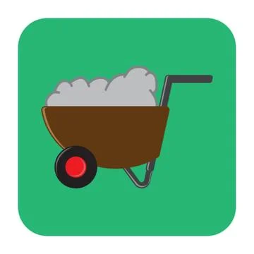 Soil In Wheel Barrow Stock Illustration