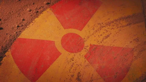 Soil Is Wiped Off Nuclear Sign Stock Footage 304886620