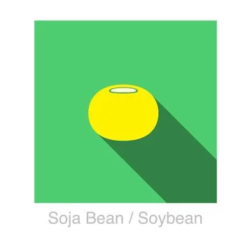 Soja bean, soybean food flat icon vector illustration Stock Illustration