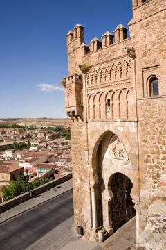 Sol Gate, One of Toledo's Ancient City Gates Stock Photos