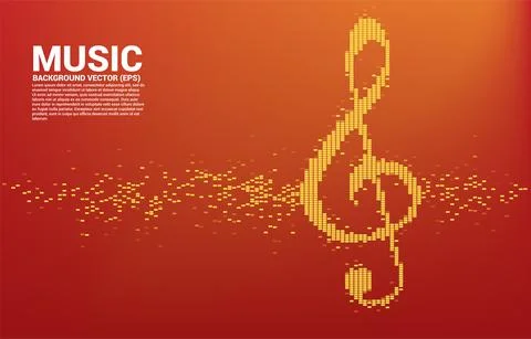 Sol key note icon Sound wave Music Equalizer background. background for event Stock Illustration