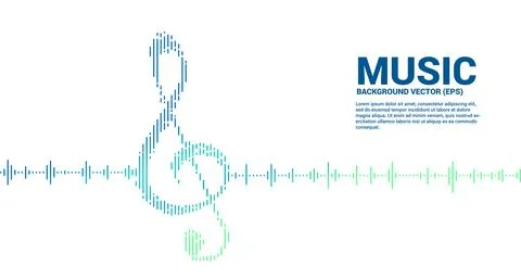 Sol key note icon Sound wave Music Equalizer background. background for event Stock Illustration