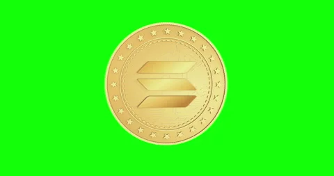 Solana altcoin cryptocurrency golden coi... | Stock Video | Pond5