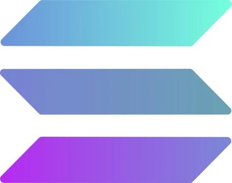 Solana sol Cryptocurrency logo vector icon. . Crypto currency coin money sy.. Stock Illustration