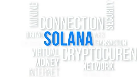 Solana word cloud concept. Stock Footage 173015714