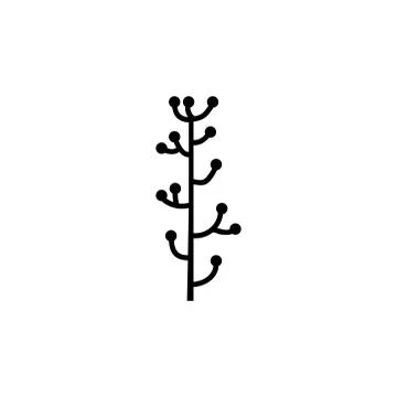 Solanum Spice, Condiment Herb Vector Icon Stock Illustration