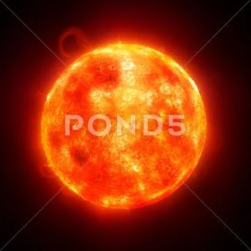 Solar activity, artwork Stock Illustration