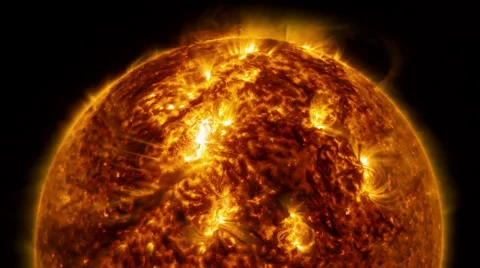 Solar activity. The flash in the sun or solar flare. Stock Footage 63214517