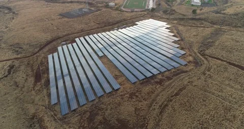 Solar array aerial, Maui, Hawaii. Stock Footage 157076603