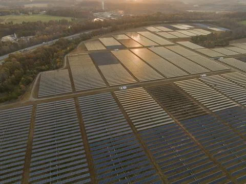 Solar Array for Data Center, NC Foto stock