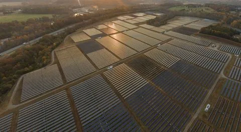 Solar Array for Data Center, NC Foto stock