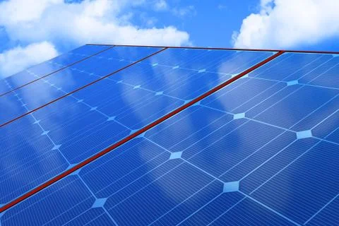 Solar batteries Stock Illustration