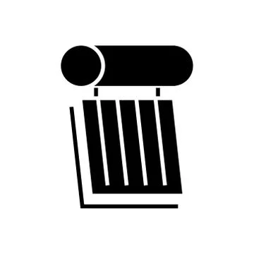 Solar battery 2 icon, vector illustration, black sign on isolated background Stock Illustration