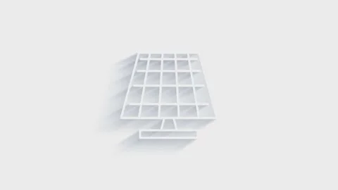 Solar Battery Animated 3D shadow Icon. Motion graphics. Stock Footage 153793406