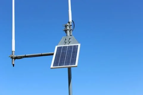 Solar battery on the background Stock Photos