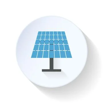 Solar battery flat icon Stock Illustration