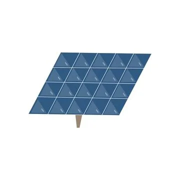 Solar battery flat vector illustration isolated on white background Stock Illustration