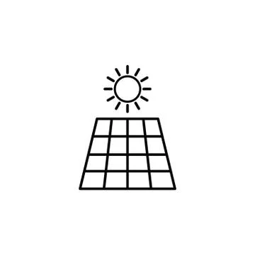 Solar battery icon black vector Solar panel Stock Illustration