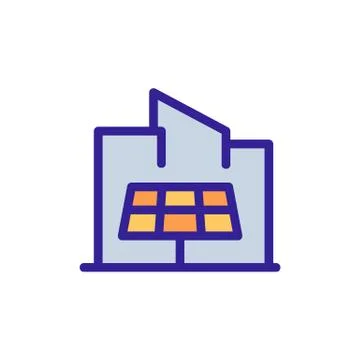 Solar battery icon vector. Isolated contour symbol illustration Illustrazione stock