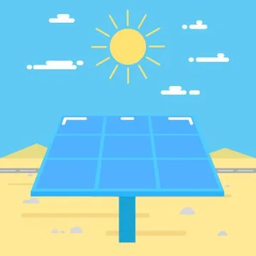Solar battery illustration. Stock Illustration