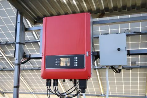 Solar battery management system. Controller of power, charge of the solar pan Stock Photos