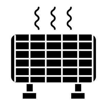 Solar battery solid icon. Sun energy vector illustration isolated on white 스톡 일러스트