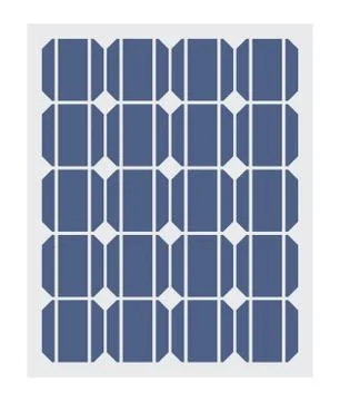 Solar battery vector icon flat isolated Stock Illustration