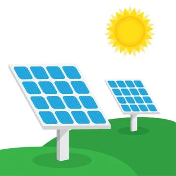 Solar battery vector icon Stock Illustration