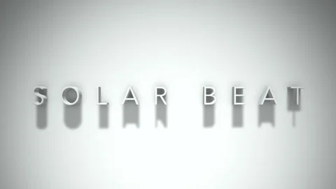 Solar beat 3D title animation with shadows on a white background Stock Footage 297661913