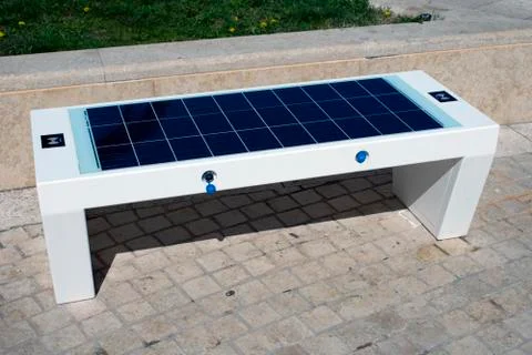 Solar bench Stock Photos